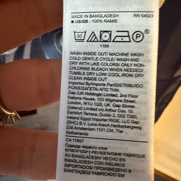 Banana Republic, size M, blue and white striped top - Picture 5 of 5